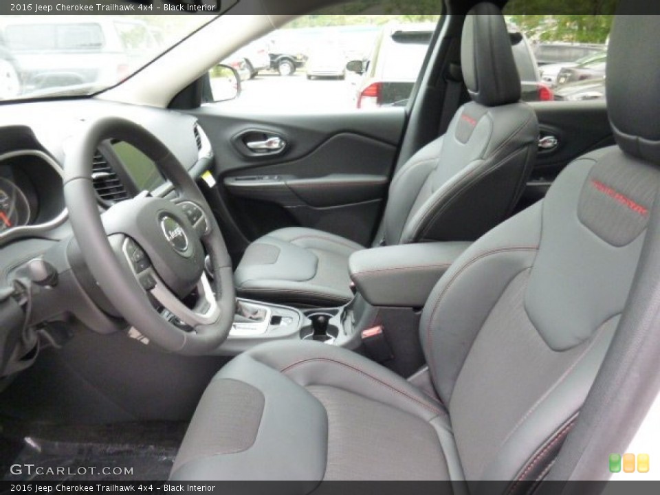 Black Interior Photo for the 2016 Jeep Cherokee Trailhawk 4x4 #106698736