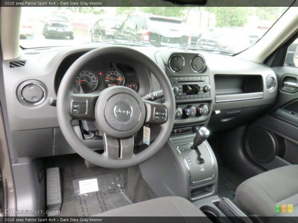 Dark Slate Gray Interior Dashboard for the 2016 Jeep Patriot Sport 4x4 #106699534