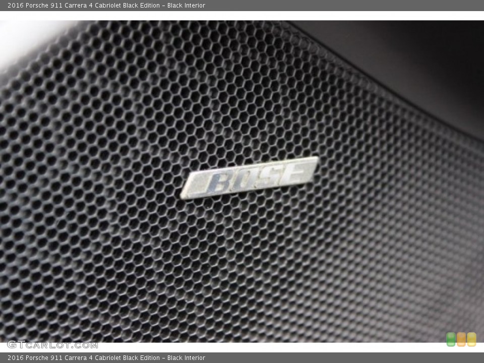 Black Interior Audio System for the 2016 Porsche 911 Carrera 4 Cabriolet Black Edition #106700191