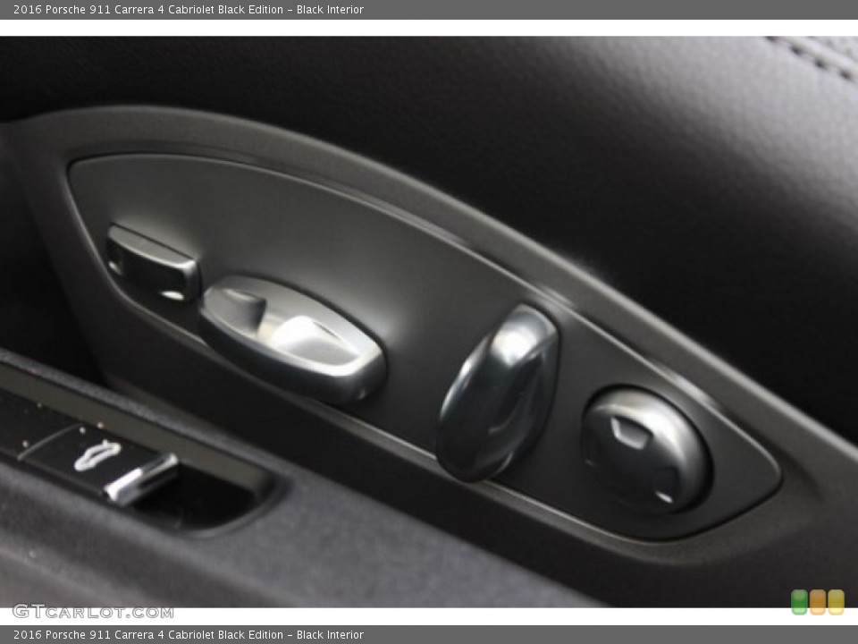 Black Interior Controls for the 2016 Porsche 911 Carrera 4 Cabriolet Black Edition #106700236