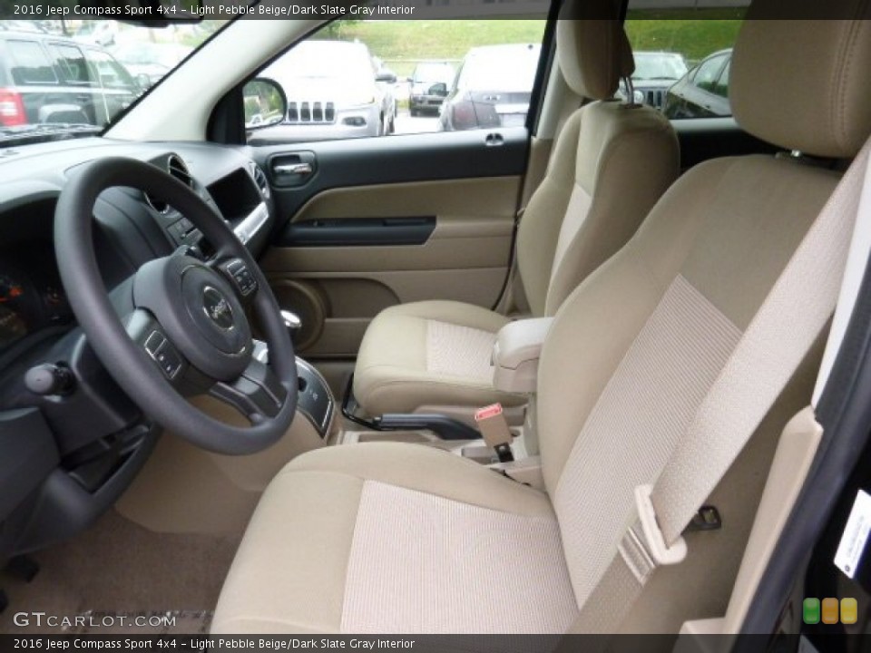 Light Pebble Beige/Dark Slate Gray Interior Photo for the 2016 Jeep Compass Sport 4x4 #106700323
