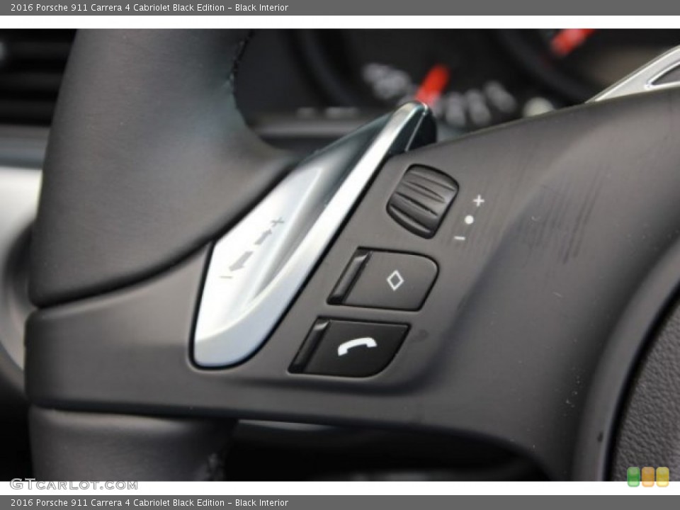 Black Interior Controls for the 2016 Porsche 911 Carrera 4 Cabriolet Black Edition #106700680