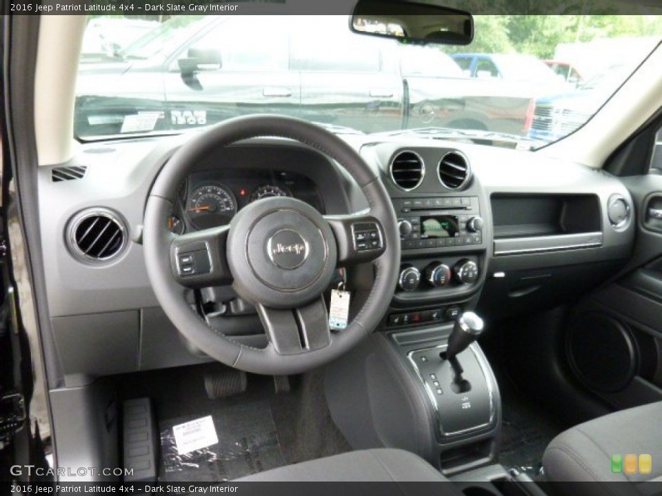 Dark Slate Gray Interior Dashboard for the 2016 Jeep Patriot Latitude 4x4 #106700851