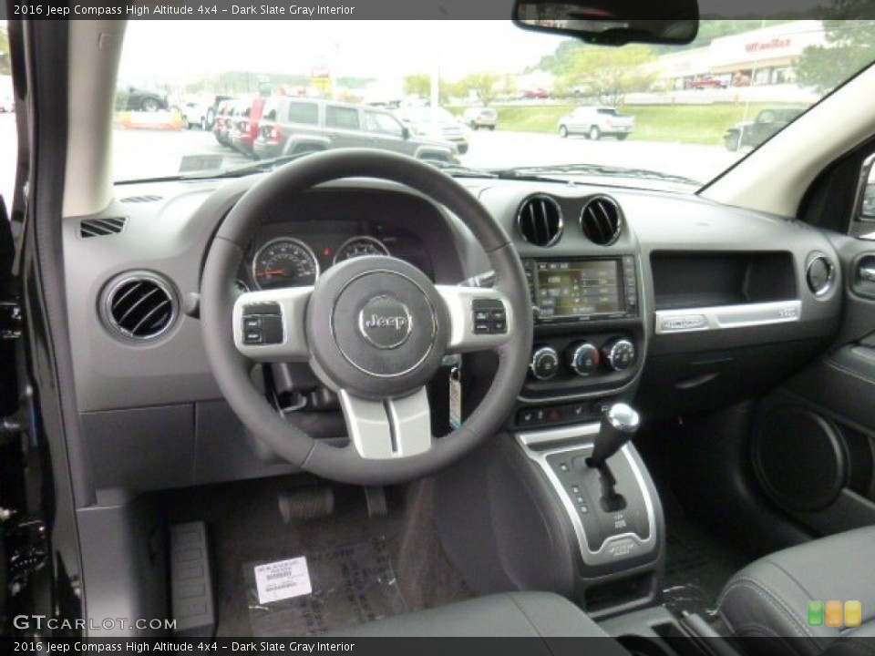 Dark Slate Gray Interior Dashboard for the 2016 Jeep Compass High Altitude 4x4 #106701244