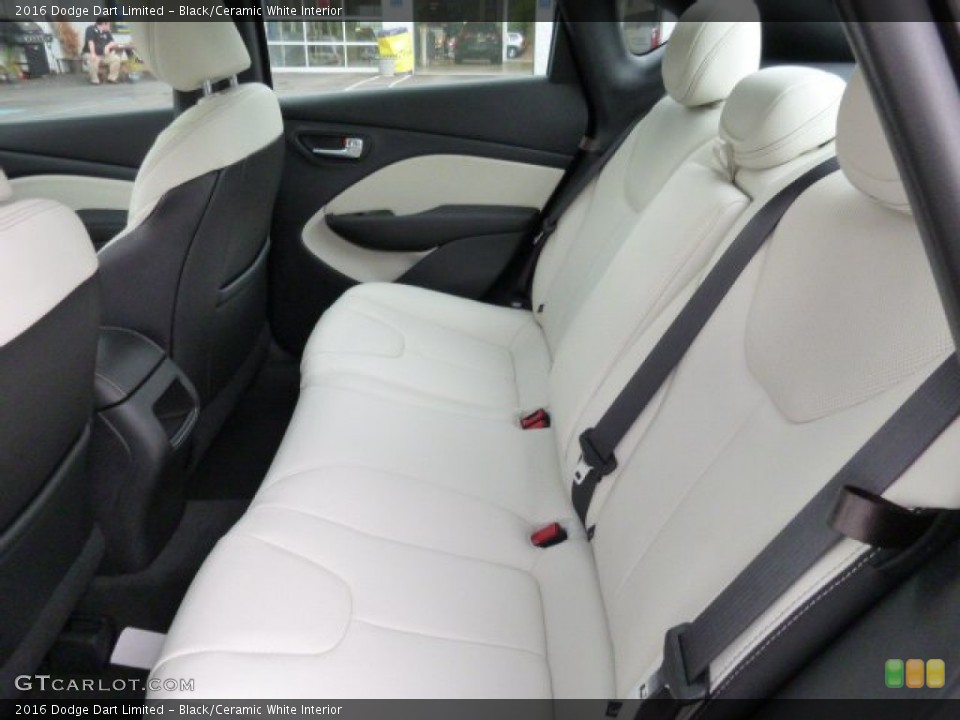 Black/Ceramic White Interior Rear Seat for the 2016 Dodge Dart Limited #106702372