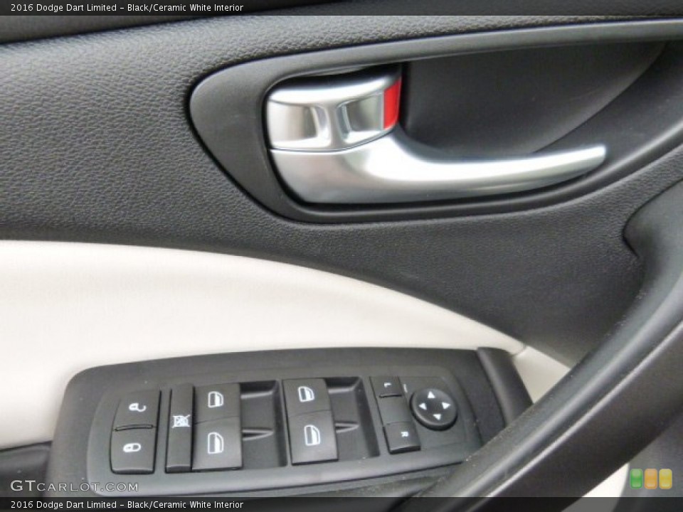 Black/Ceramic White Interior Controls for the 2016 Dodge Dart Limited #106702468
