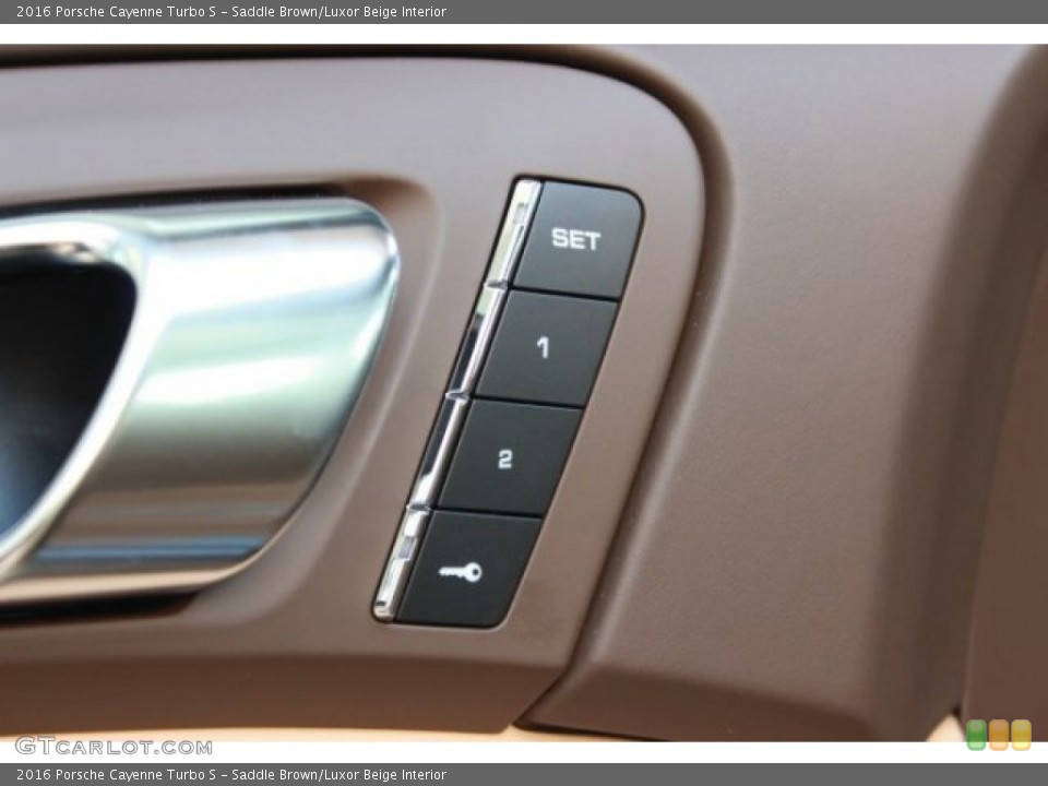 Saddle Brown/Luxor Beige Interior Controls for the 2016 Porsche Cayenne Turbo S #106702594