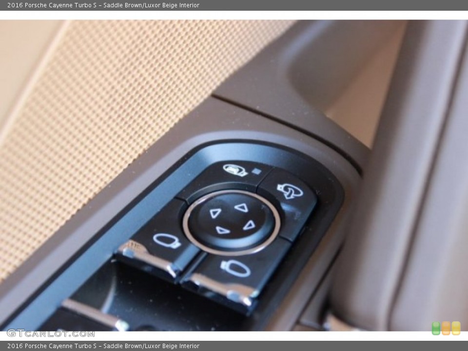 Saddle Brown/Luxor Beige Interior Controls for the 2016 Porsche Cayenne Turbo S #106702606