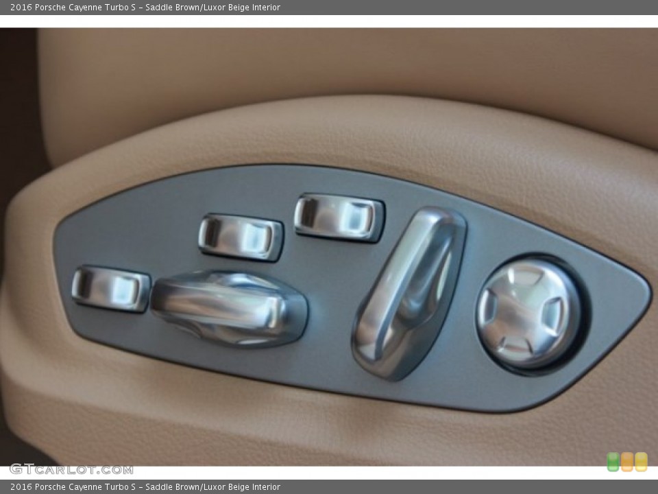 Saddle Brown/Luxor Beige Interior Controls for the 2016 Porsche Cayenne Turbo S #106702676