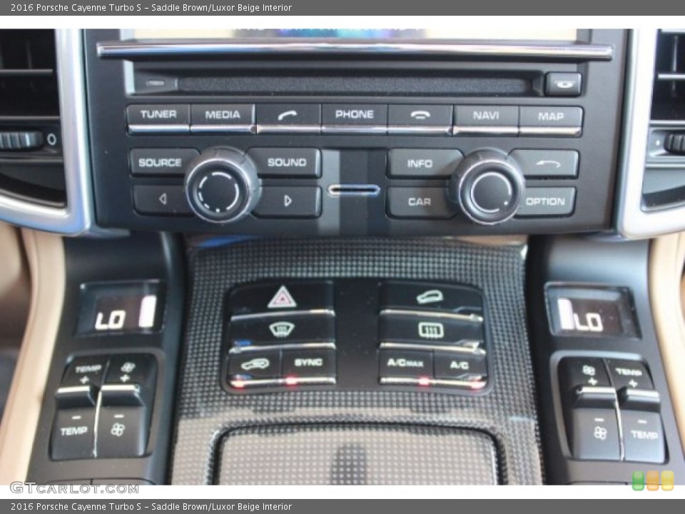 Saddle Brown/Luxor Beige Interior Controls for the 2016 Porsche Cayenne Turbo S #106702844