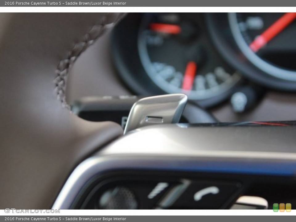 Saddle Brown/Luxor Beige Interior Controls for the 2016 Porsche Cayenne Turbo S #106703074