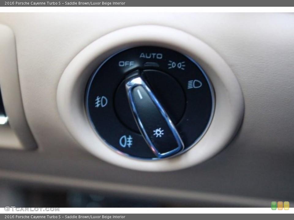 Saddle Brown/Luxor Beige Interior Controls for the 2016 Porsche Cayenne Turbo S #106703110