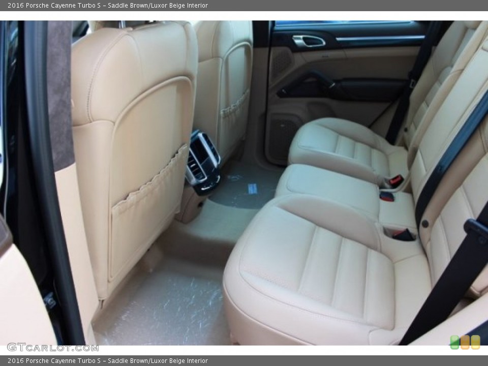 Saddle Brown/Luxor Beige Interior Rear Seat for the 2016 Porsche Cayenne Turbo S #106703215