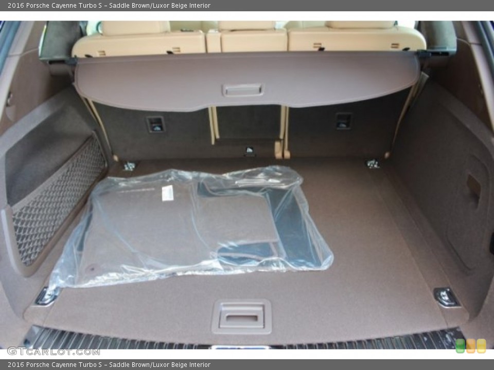 Saddle Brown/Luxor Beige Interior Trunk for the 2016 Porsche Cayenne Turbo S #106703302