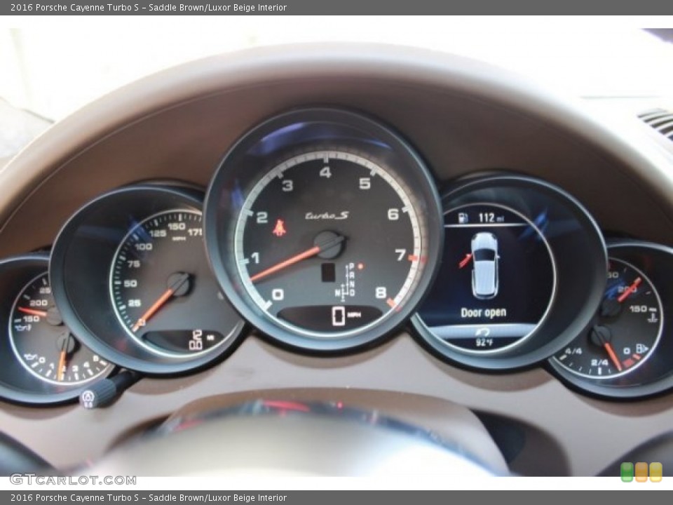 Saddle Brown/Luxor Beige Interior Gauges for the 2016 Porsche Cayenne Turbo S #106703410
