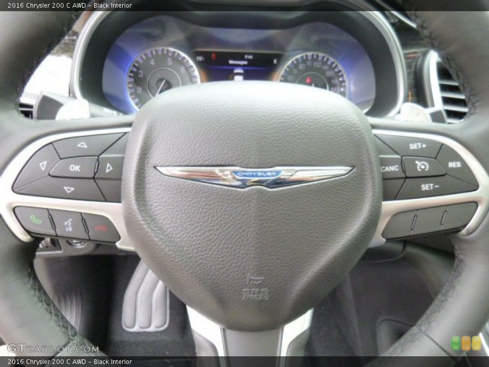 Black Interior Steering Wheel for the 2016 Chrysler 200 C AWD #106704775
