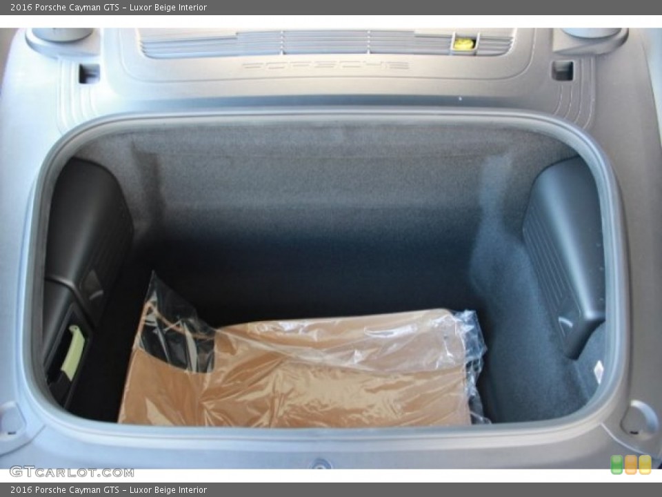 Luxor Beige Interior Trunk for the 2016 Porsche Cayman GTS #106707602