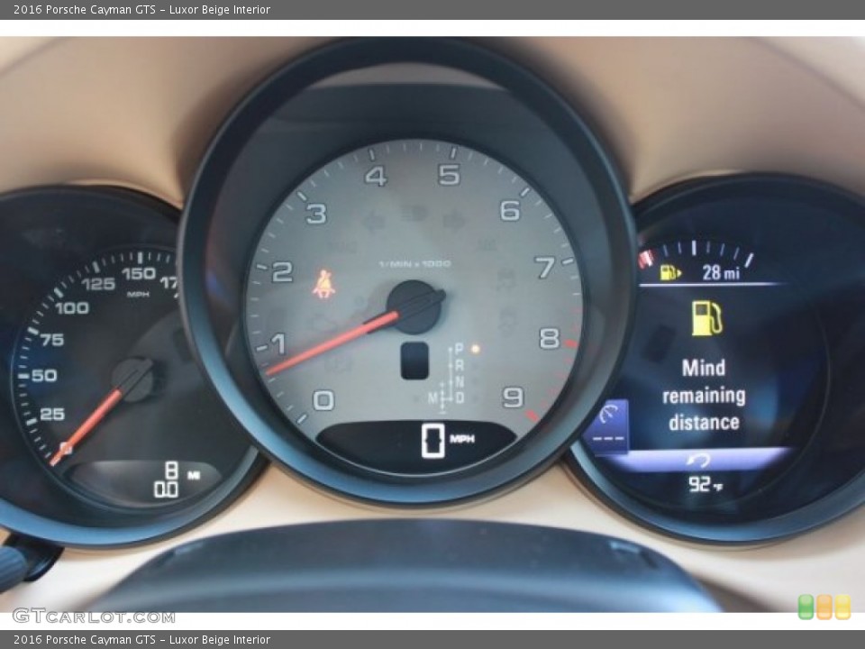Luxor Beige Interior Gauges for the 2016 Porsche Cayman GTS #106707622