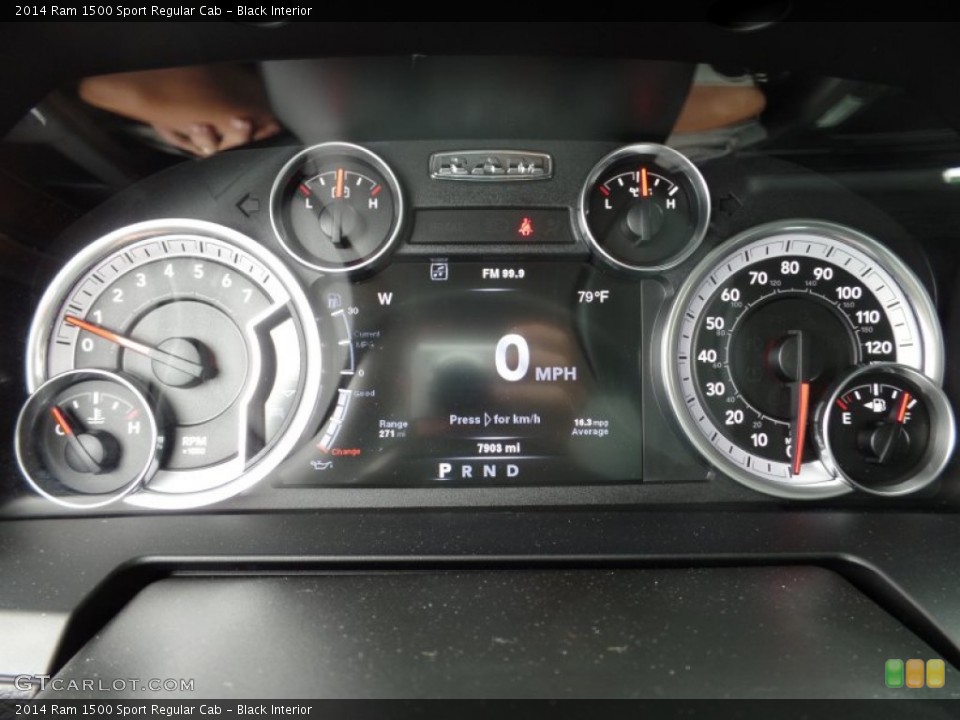 Black Interior Gauges for the 2014 Ram 1500 Sport Regular Cab #106709107