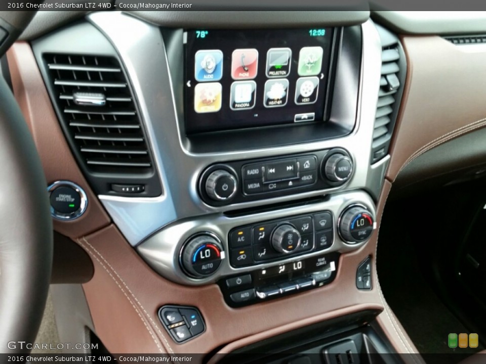 Cocoa/Mahogany Interior Controls for the 2016 Chevrolet Suburban LTZ 4WD #106716622