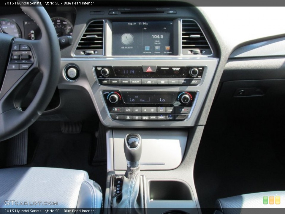Blue Pearl Interior Controls for the 2016 Hyundai Sonata Hybrid SE #106721692