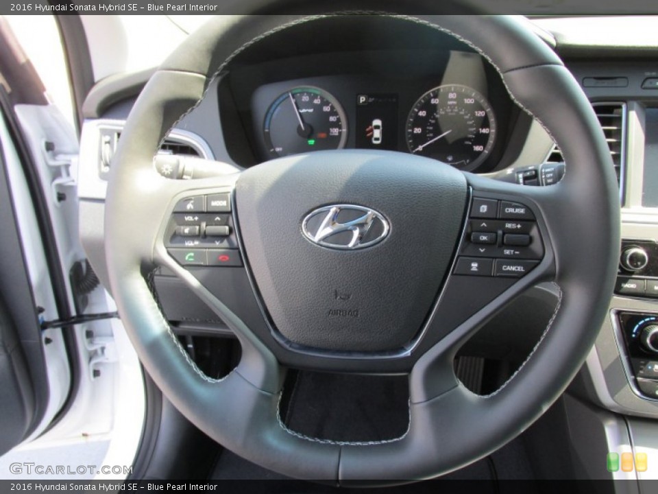 Blue Pearl Interior Steering Wheel for the 2016 Hyundai Sonata Hybrid SE #106721734
