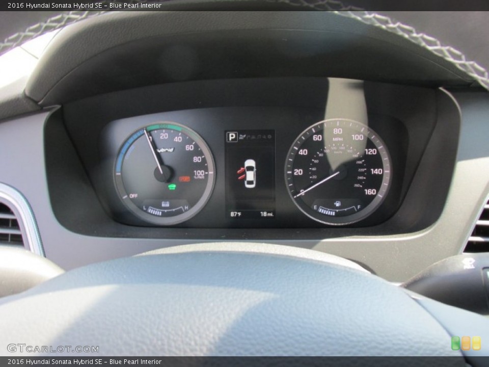 Blue Pearl Interior Gauges for the 2016 Hyundai Sonata Hybrid SE #106721740