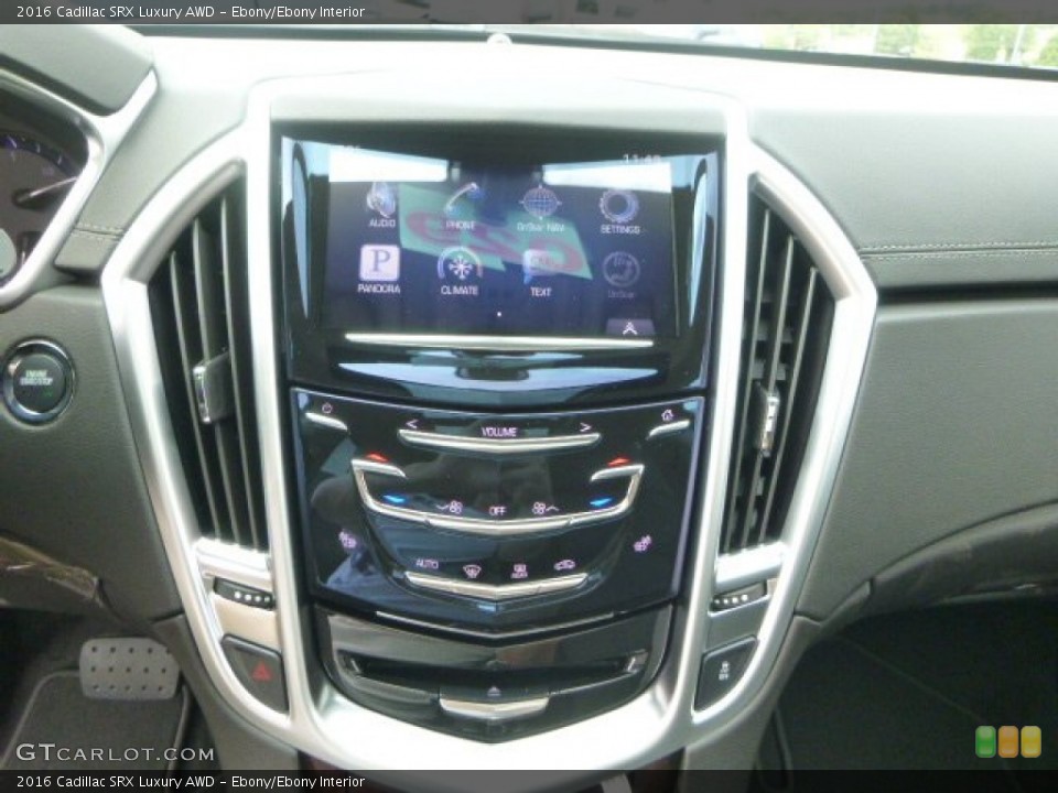 Ebony/Ebony Interior Controls for the 2016 Cadillac SRX Luxury AWD #106727983