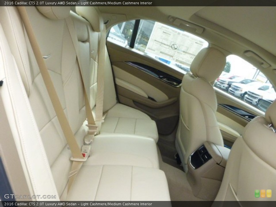Light Cashmere/Medium Cashmere Interior Rear Seat for the 2016 Cadillac CTS 2.0T Luxury AWD Sedan #106729945