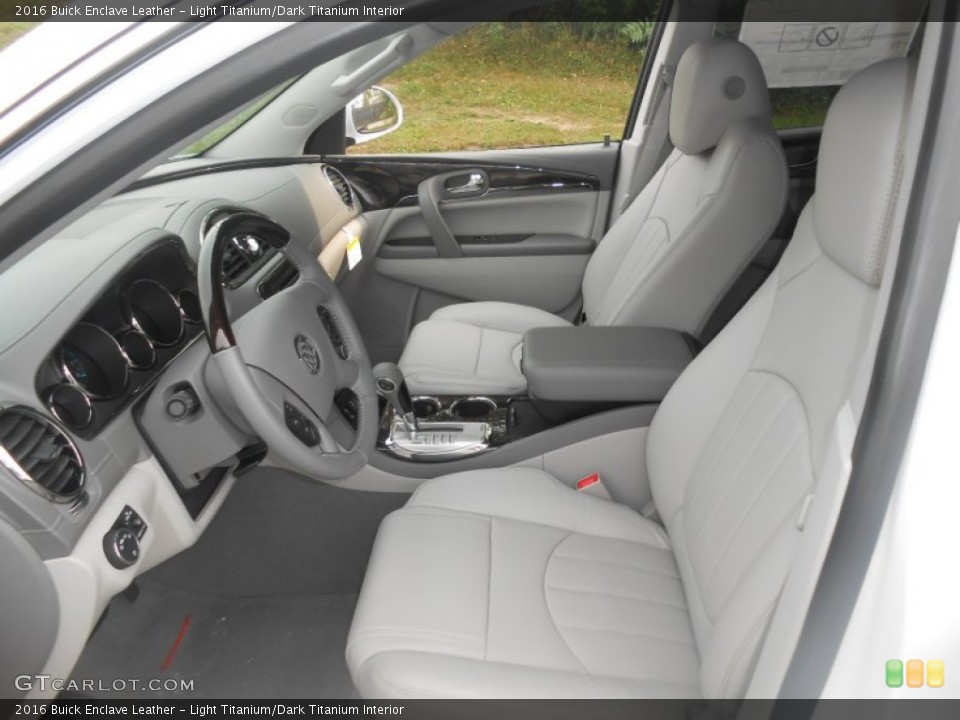 Light Titanium/Dark Titanium Interior Front Seat for the 2016 Buick Enclave Leather #106729969
