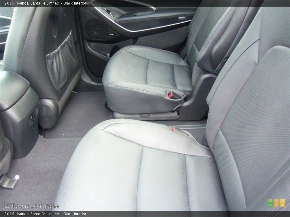 Black Interior Rear Seat for the 2016 Hyundai Santa Fe Limited #106748986