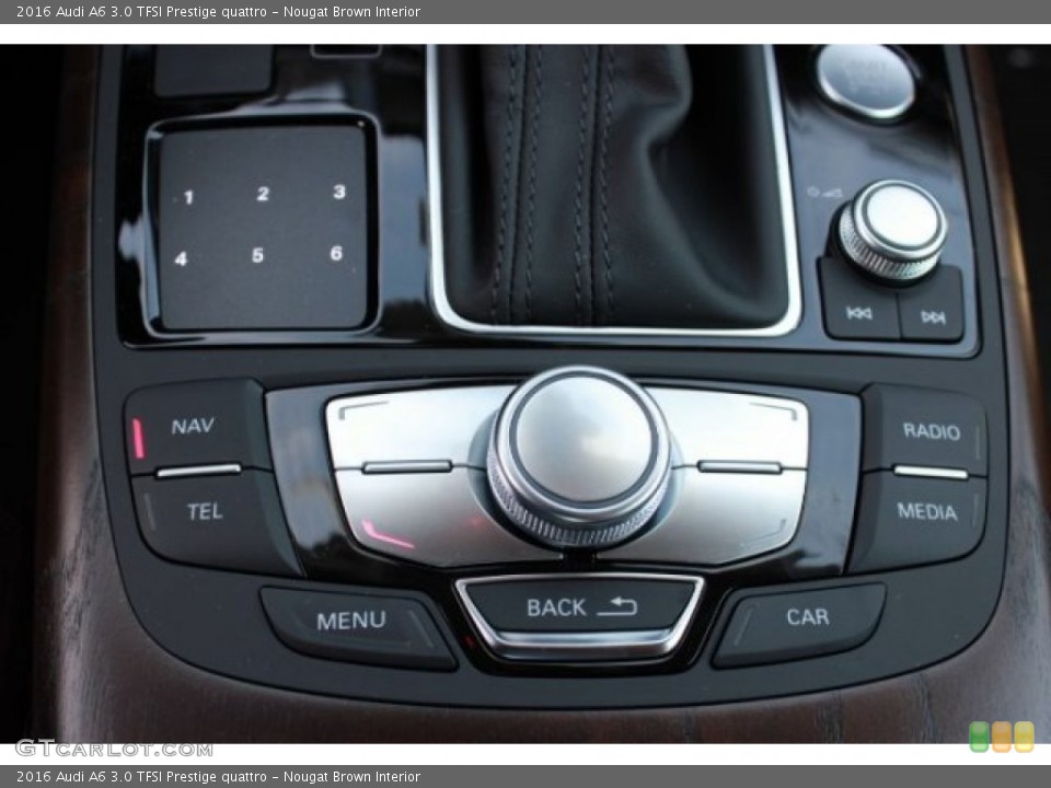 Nougat Brown Interior Controls for the 2016 Audi A6 3.0 TFSI Prestige quattro #106750276