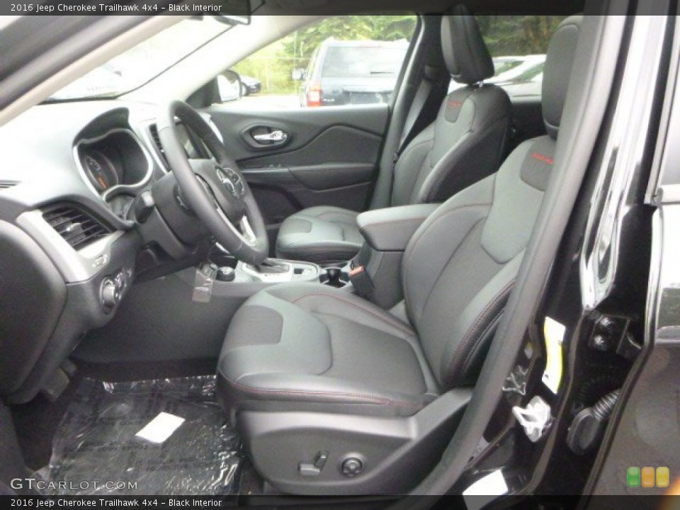 Black Interior Photo for the 2016 Jeep Cherokee Trailhawk 4x4 #106759412