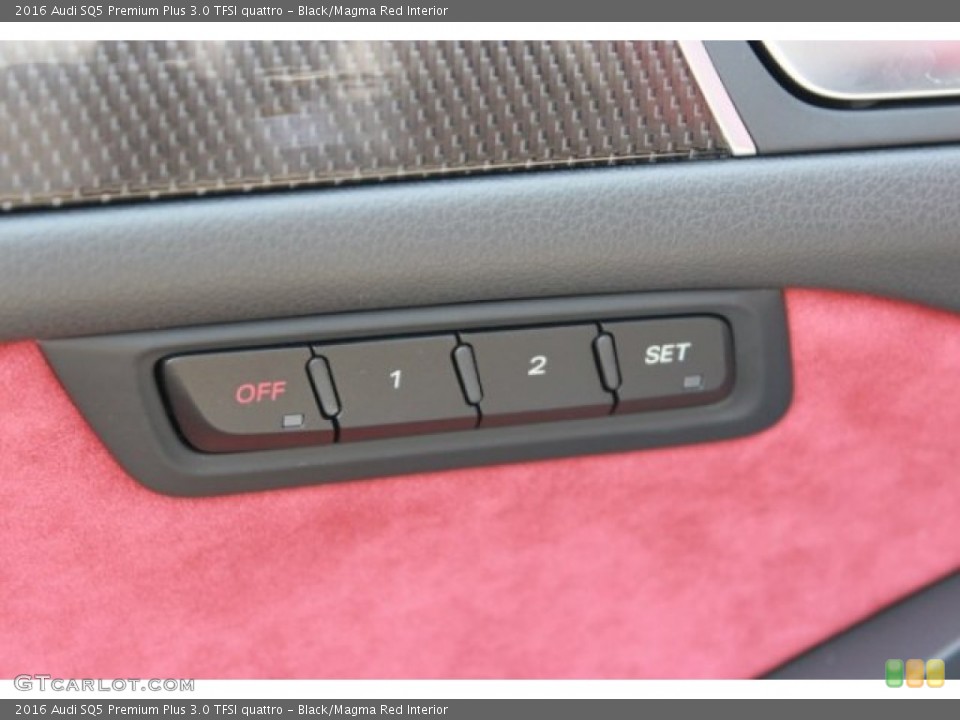 Black/Magma Red Interior Controls for the 2016 Audi SQ5 Premium Plus 3.0 TFSI quattro #106760180