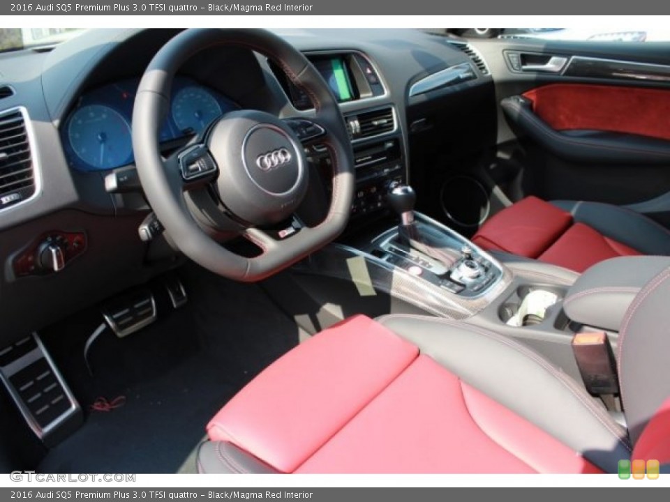 Black/Magma Red 2016 Audi SQ5 Interiors