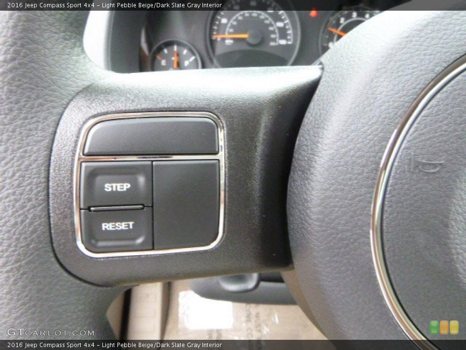 Light Pebble Beige/Dark Slate Gray Interior Controls for the 2016 Jeep Compass Sport 4x4 #106760358