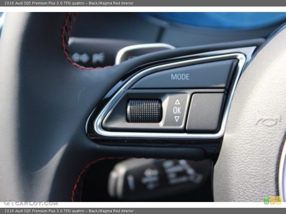 Black/Magma Red Interior Controls for the 2016 Audi SQ5 Premium Plus 3.0 TFSI quattro #106760523
