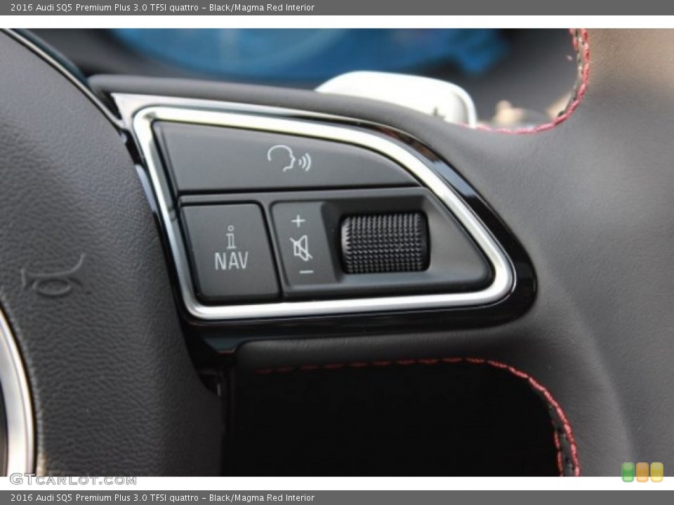Black/Magma Red Interior Controls for the 2016 Audi SQ5 Premium Plus 3.0 TFSI quattro #106760540