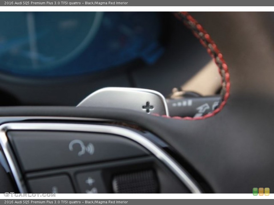 Black/Magma Red Interior Controls for the 2016 Audi SQ5 Premium Plus 3.0 TFSI quattro #106760609