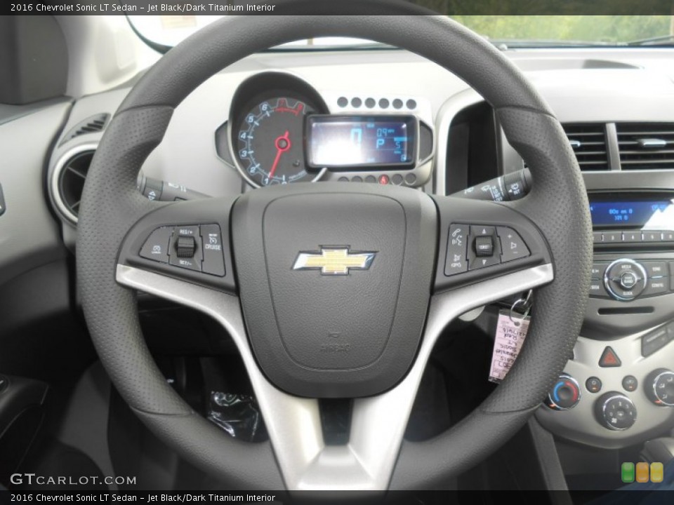 Jet Black/Dark Titanium Interior Steering Wheel for the 2016 Chevrolet Sonic LT Sedan #106761224