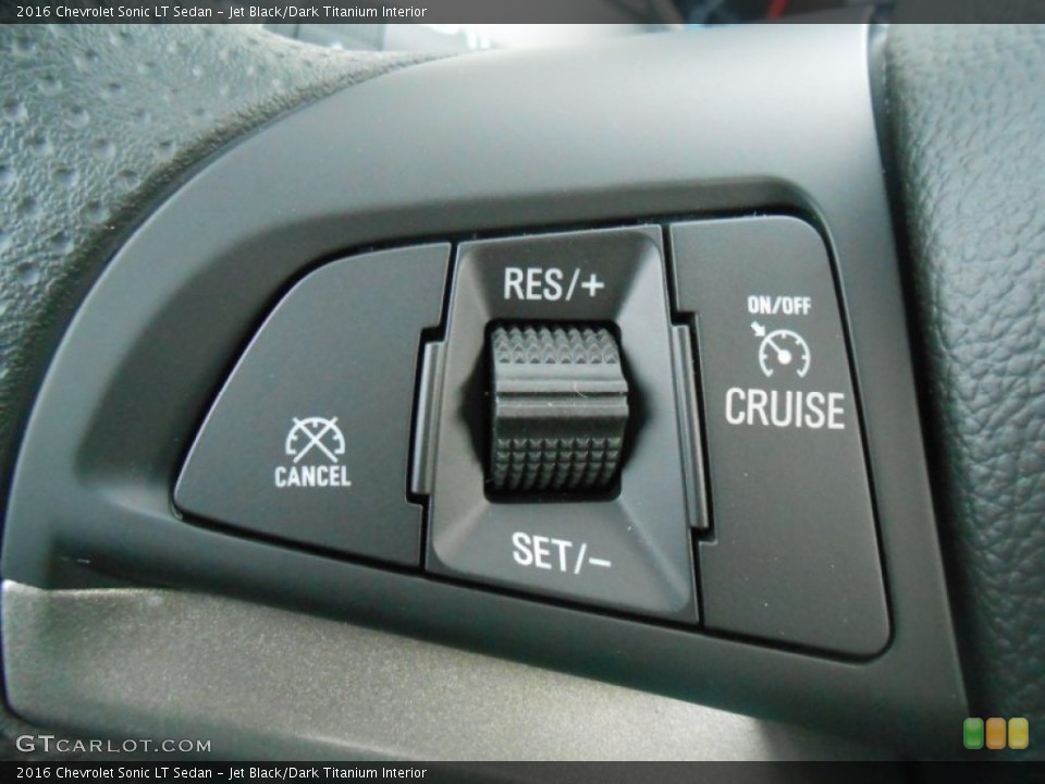 Jet Black/Dark Titanium Interior Controls for the 2016 Chevrolet Sonic LT Sedan #106761332