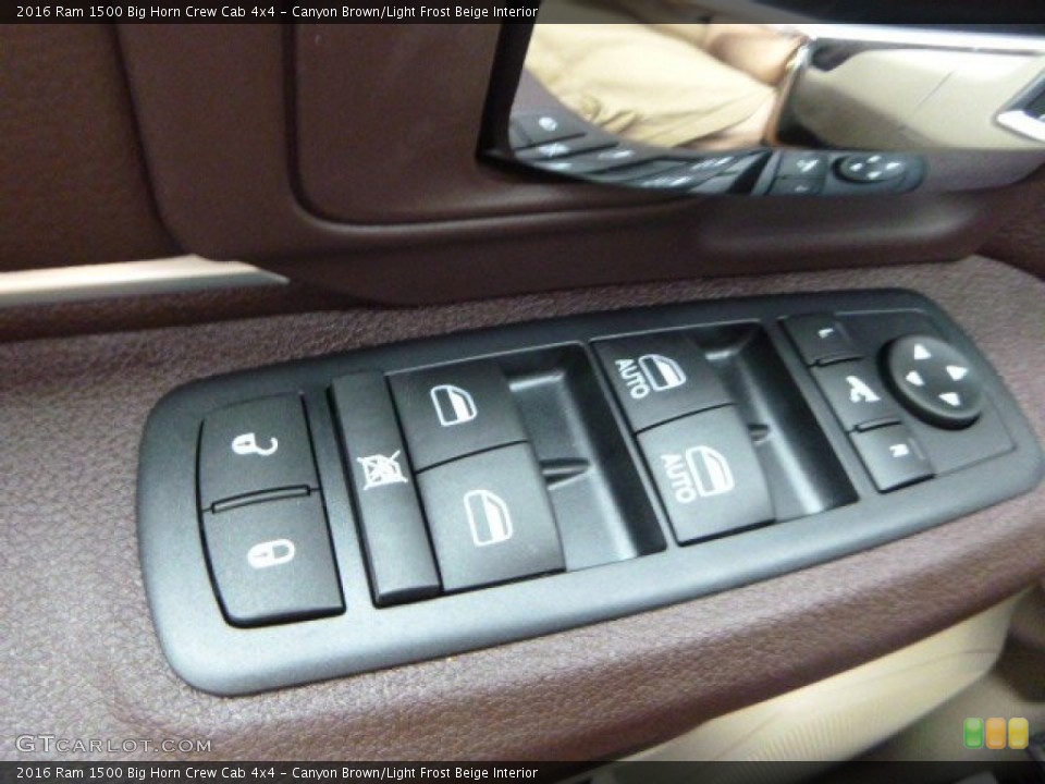 Canyon Brown/Light Frost Beige Interior Controls for the 2016 Ram 1500 Big Horn Crew Cab 4x4 #106764050