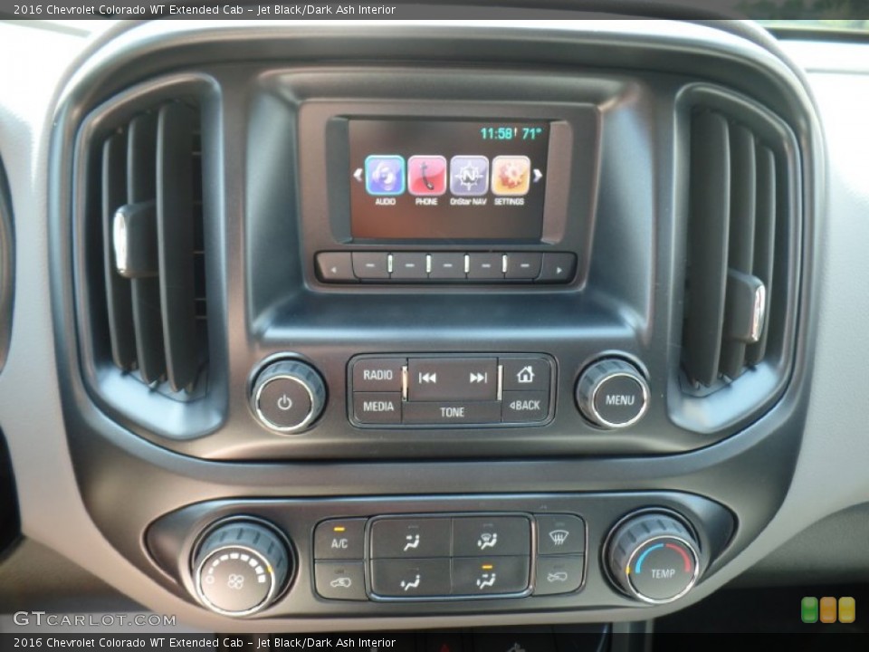 Jet Black/Dark Ash Interior Controls for the 2016 Chevrolet Colorado WT Extended Cab #106764065