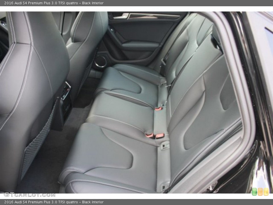 Black Interior Rear Seat for the 2016 Audi S4 Premium Plus 3.0 TFSI quattro #106774175