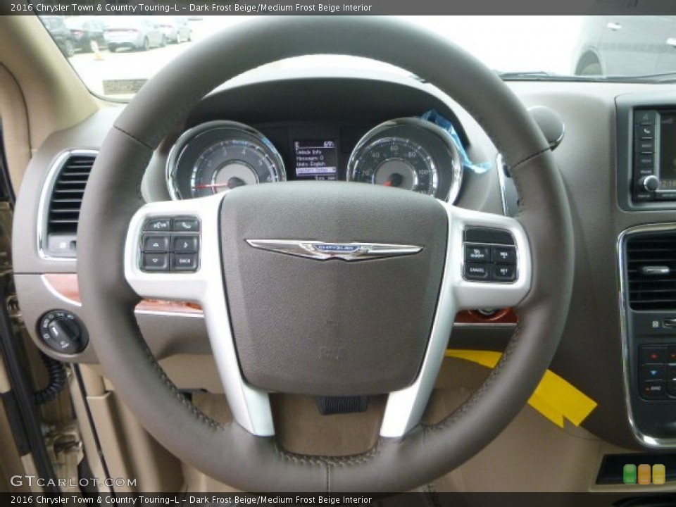 Dark Frost Beige/Medium Frost Beige Interior Steering Wheel for the 2016 Chrysler Town & Country Touring-L #106776095