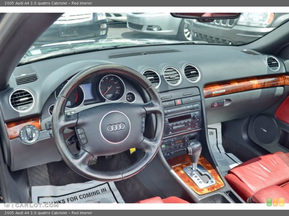 Red Interior Dashboard for the 2005 Audi A4 3.0 quattro Cabriolet #106776560