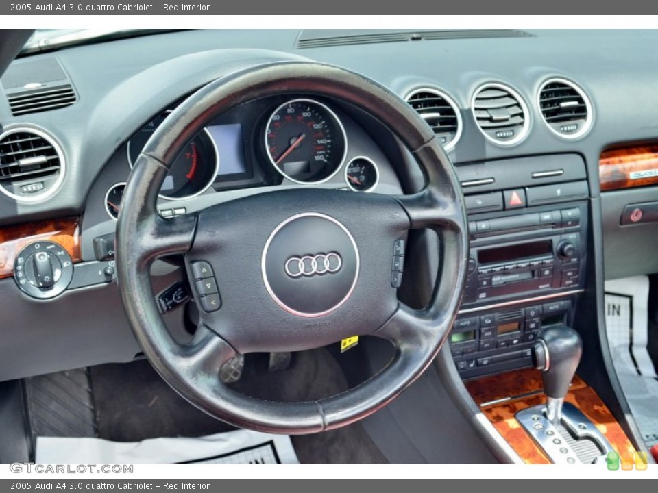 Red Interior Steering Wheel for the 2005 Audi A4 3.0 quattro Cabriolet #106776582