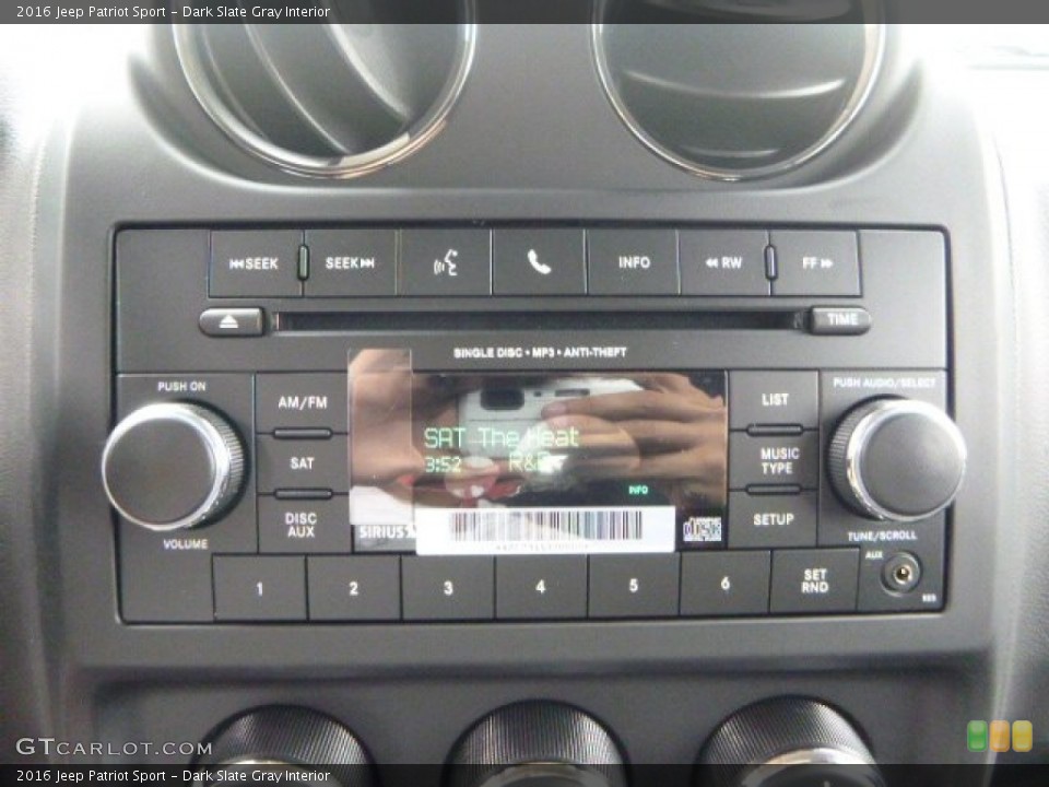 Dark Slate Gray Interior Controls for the 2016 Jeep Patriot Sport #106776746