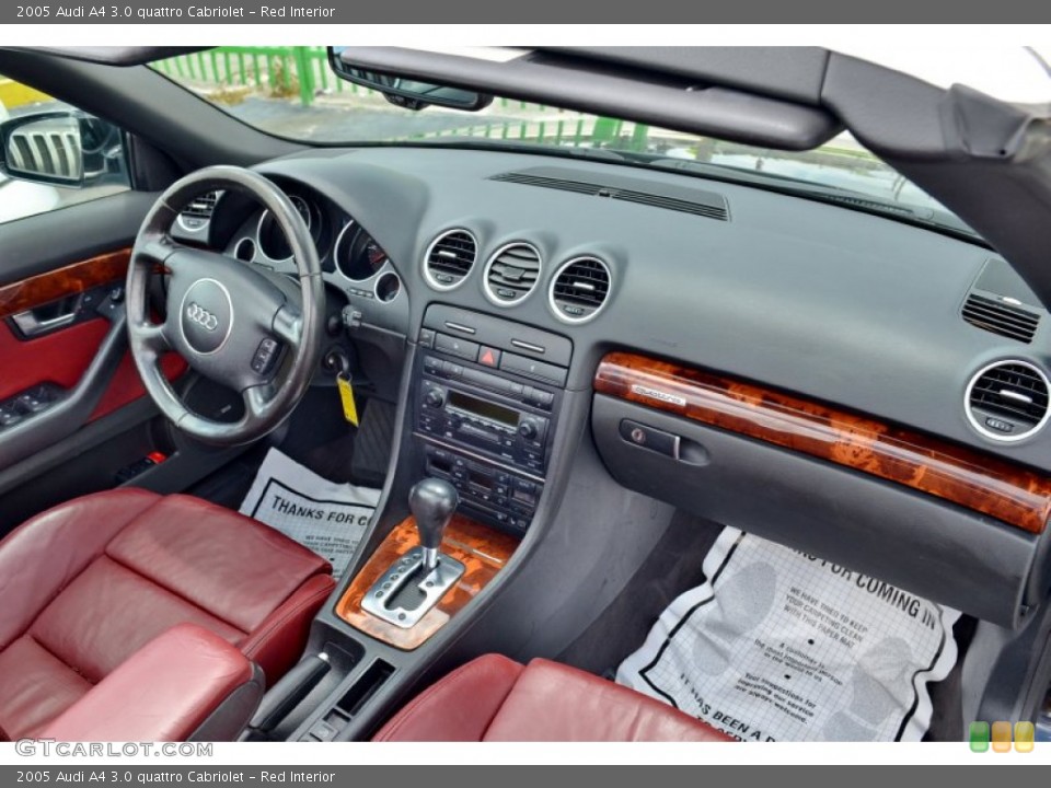 Red Interior Dashboard for the 2005 Audi A4 3.0 quattro Cabriolet #106776857