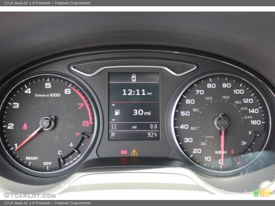 Titanium Gray Interior Gauges for the 2016 Audi A3 1.8 Premium #106779356
